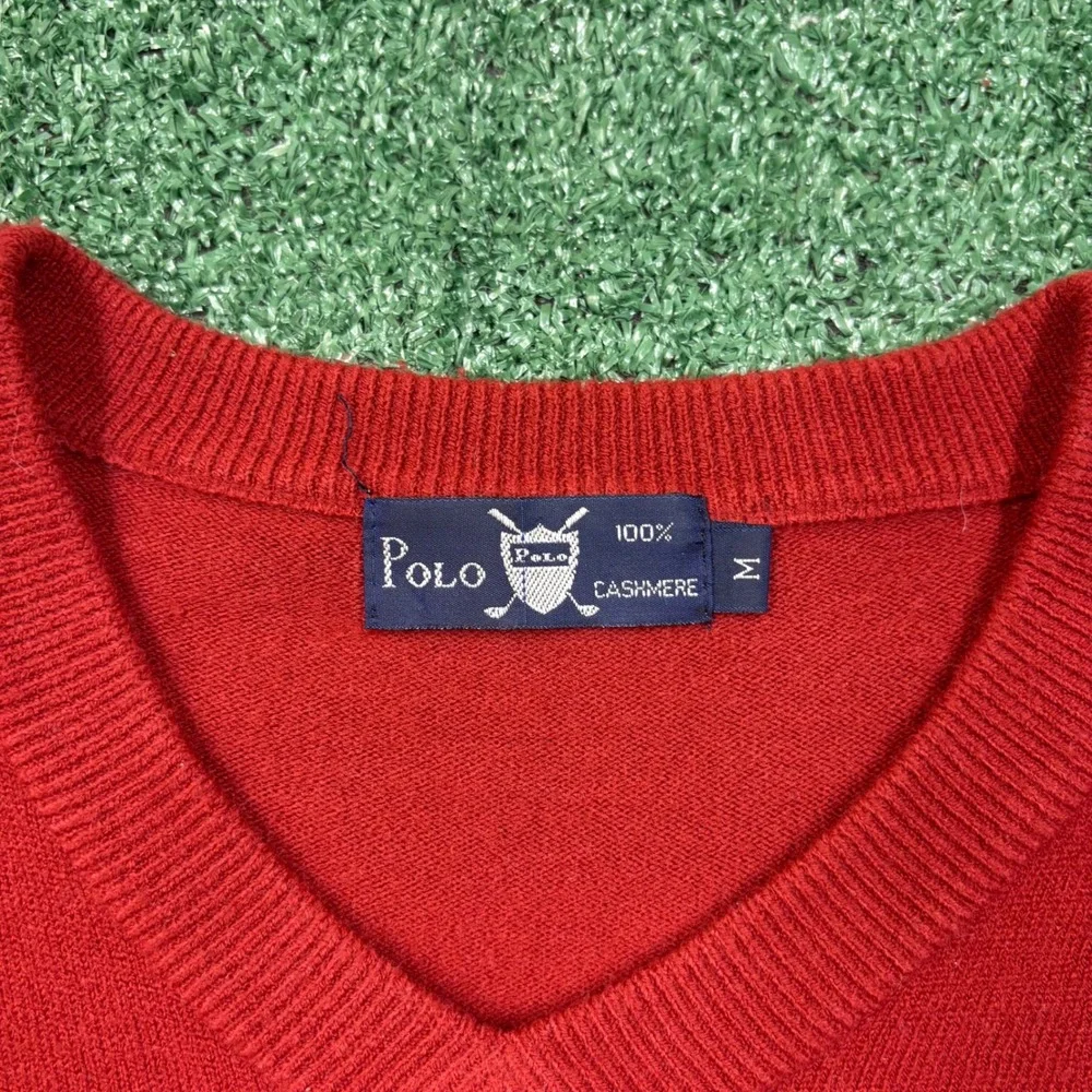 Vintage Polo Golf Cashmere V-neck Sweater